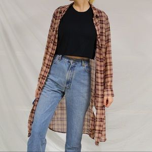 Forever 21 Plaid Duster